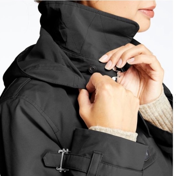 Timberland Black Waterproof Belted Trench Coat - Picture 8 of 8